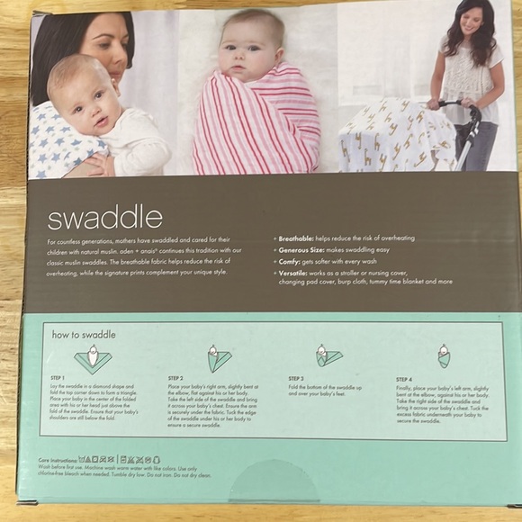 Aden + Anais Swaddle Blankets Unopened 47” x 47” - Picture 2 of 2